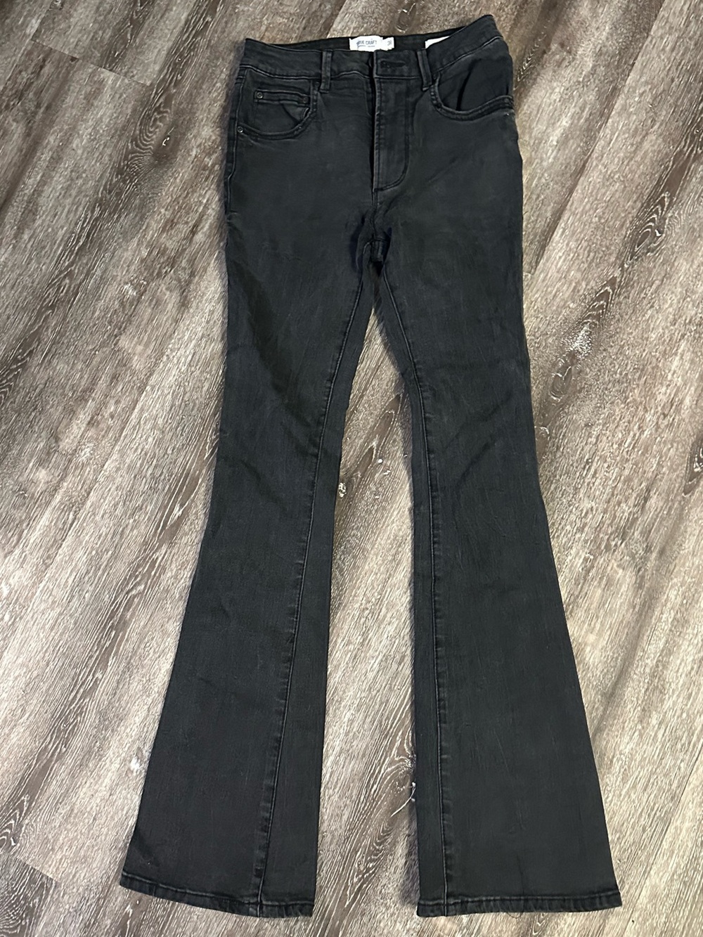True Craft Black Flare Jeans